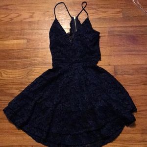 Hoco dress, open back, laced